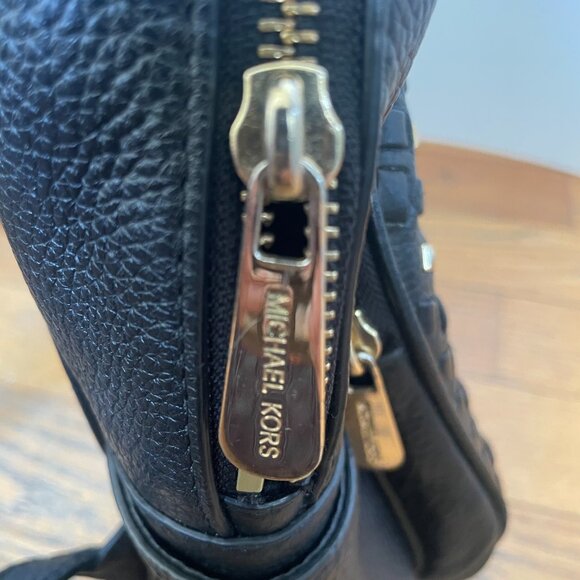 Michael Kors Abbey Medium Studded Pebbled Leather Backpack - Picture 10 of 11